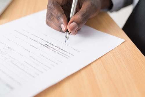 Signing an Employment contract